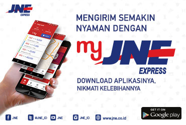 MyJNE yang dapat di install melalui ponsel berbasis Android.