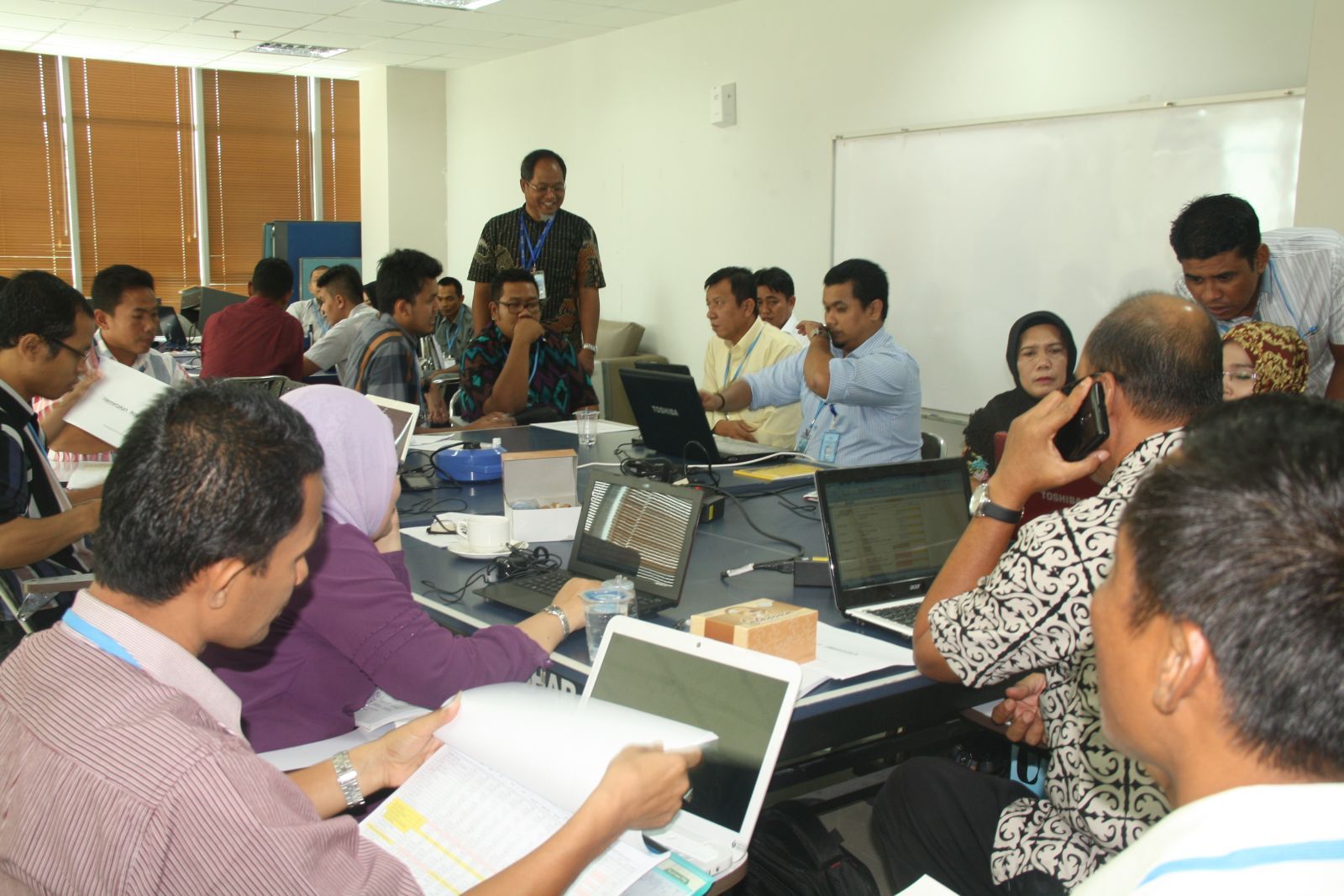 Suasana pelatihan yang diadakan DPD Perpamsi Riau-Kepri di Kantor ATB Sukajadi.